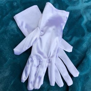 Like-New White Satin Tea Party Gloves